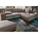 Polsterecke mit Beleuchtung schoko