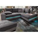 Polsterecke mit Beleuchtung anthrazit/dunkelgrau