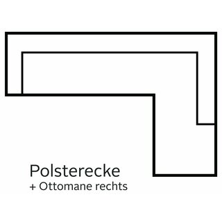Polsterecke mit Beleuchtung bianco/t�rkis
