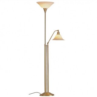 Rustikale Standleuchte mit Lesearm