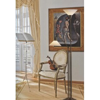 Rustikale Standleuchte mit Lesearm