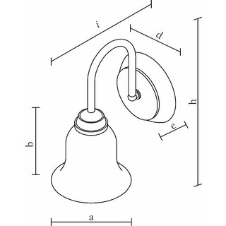 Sehr tiefe Wandleuchte im antiken Stil