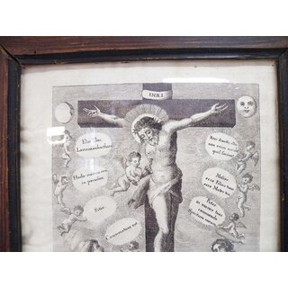 Antiker Kupferstich JESUS AM KREUZ um 1800 -R19