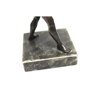 Zinnguss Skulptur R�mer mit Speer Spartacus um 1920