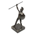 Zinnguss Skulptur R�mer mit Speer Spartacus um 1920