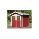 Holz-Ger�tehaus Lund 3 Kastanienrot 209 cm x 213 cm
